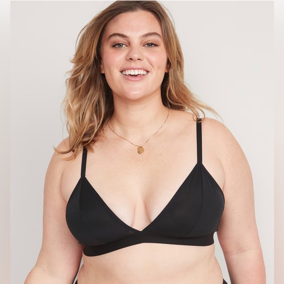 🆕 Old Navy Women’s Mesh V-Neck Bralette Top Bralette Bra Black XL 38DD 40D 40DD - Picture 8 of 14